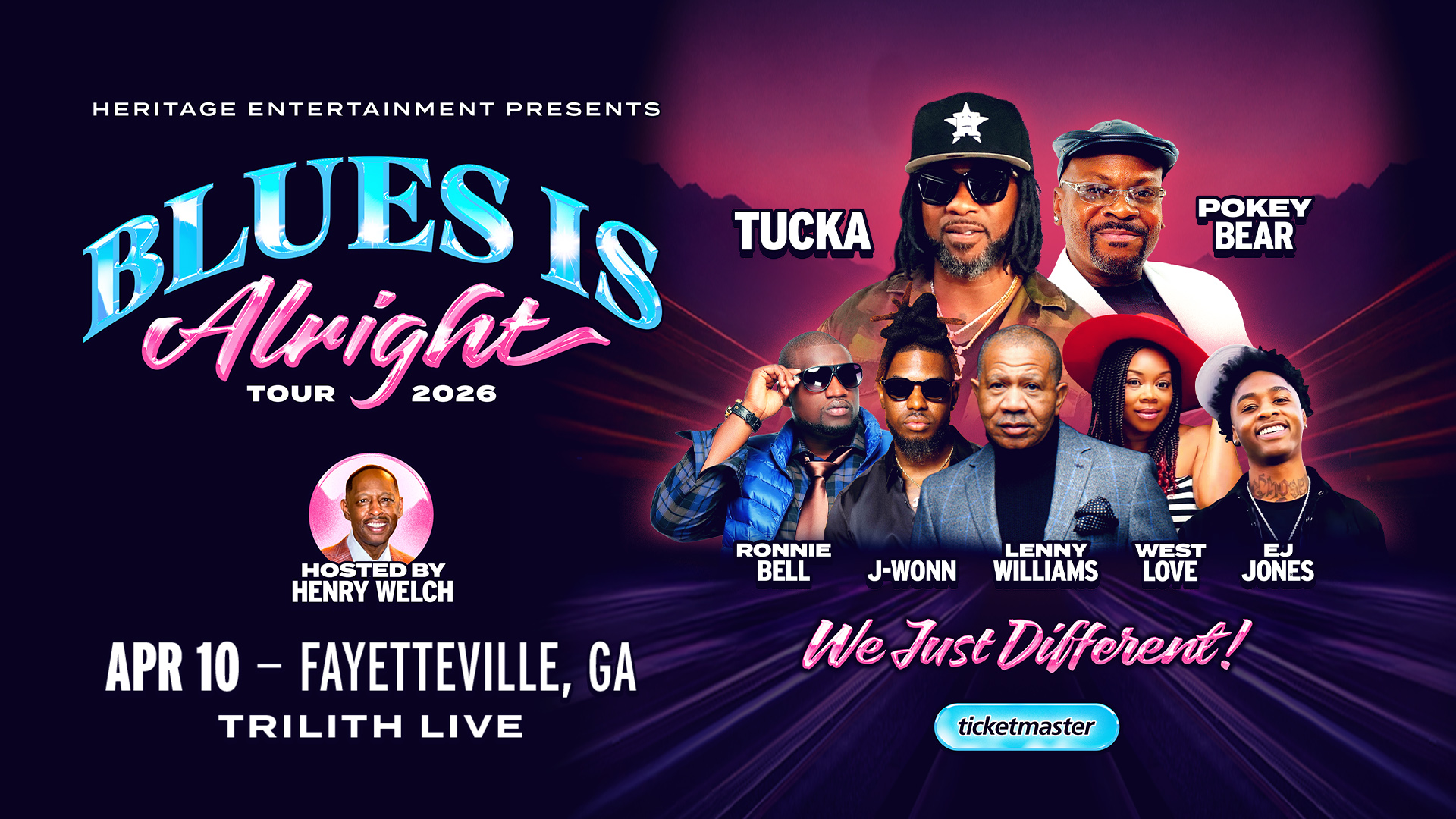 More Info for The Blues Is Alright Tour Featuring Tucka, Pokey Bear, Lenny Williams, West Love, J - Wonn, Ronnie Bell, And EJ Jones, and Henry Welch (host)